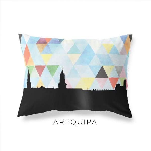 Arequipa Peru geometric skyline - Pillow | Lumbar / LightSkyBlue - Geometric Skyline