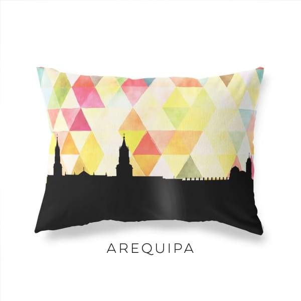 Arequipa Peru geometric skyline - Pillow | Lumbar / Yellow - Geometric Skyline