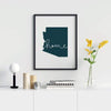 Arizona ’home’ state silhouette - 5x7 Unframed Print / DarkSlateGray - Home Silhouette