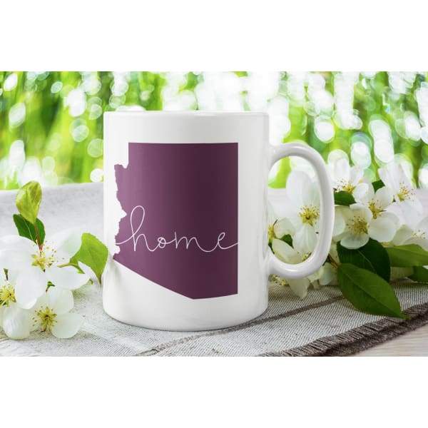 Arizona ’home’ state silhouette - Mug | 11 oz / Purple - Home Silhouette
