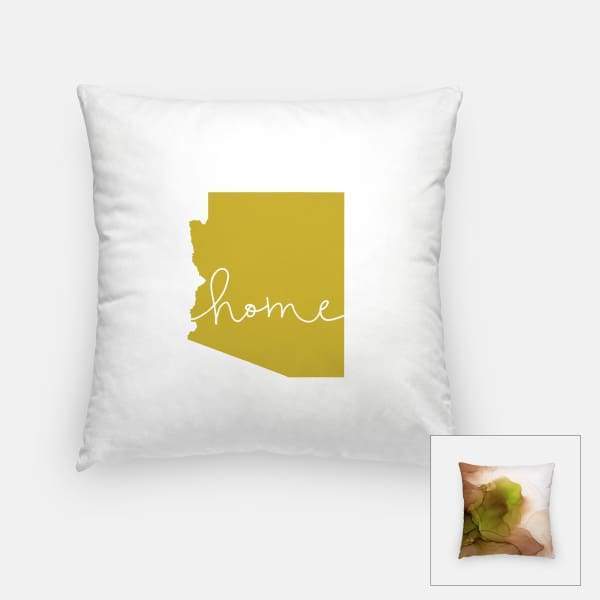 Arizona ’home’ state silhouette - Pillow | Square / GoldenRod - Home Silhouette
