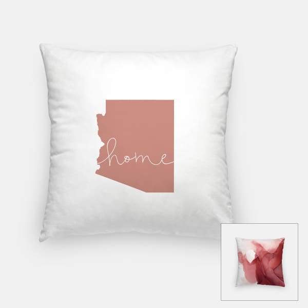 Arizona ’home’ state silhouette - Pillow | Square / RosyBrown - Home Silhouette