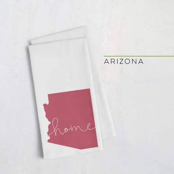 Arizona ’home’ state silhouette - Tea Towel / Red - Home Silhouette