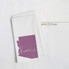 Arizona ’home’ state silhouette - Tea Towel / Purple - Home Silhouette