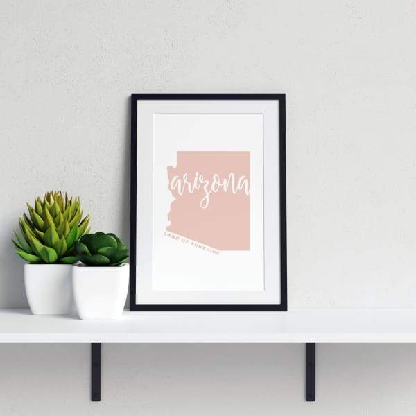 Arizona State Song - 5x7 Unframed Print / MistyRose - State Song