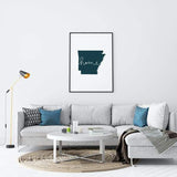 Arkansas ’home’ state silhouette - 5x7 Unframed Print / DarkSlateGray - Home Silhouette