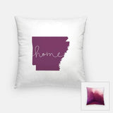 Arkansas ’home’ state silhouette - Pillow | Square / Purple - Home Silhouette