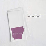 Arkansas ’home’ state silhouette - Tea Towel / Purple - Home Silhouette