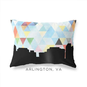 Arlington Virginia geometric skyline - 11x14 Unframed Print / LightSkyBlue - Geometric Skyline