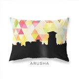 Arusha Tanzania geometric skyline - Pillow | Lumbar / Yellow - Geometric Skyline