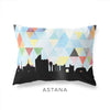 Astana Kazakhstan geometric skyline - Pillow | Lumbar / LightSkyBlue - Geometric Skyline