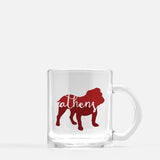 Athens GA red bulldog - Mug | Glass Mug - City Map Skyline
