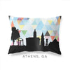 Athens Georgia geometric skyline - Pillow | Lumbar / LightSkyBlue - Geometric Skyline