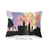 Athens Georgia geometric skyline - Pillow | Lumbar / RebeccaPurple - Geometric Skyline