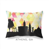 Athens Georgia geometric skyline - Pillow | Lumbar / Yellow - Geometric Skyline