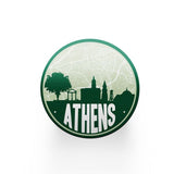 Athens Georgia map coaster set | sandstone coaster set in 5 colors - Set of 2 / Green - City Road Maps
