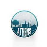 Athens Georgia map coaster set | sandstone coaster set in 5 colors - Set of 2 / Teal - City Road Maps