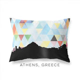 Athens Greece geometric skyline - Pillow | Lumbar / LightSkyBlue - Geometric Skyline