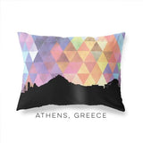 Athens Greece geometric skyline - Pillow | Lumbar / RebeccaPurple - Geometric Skyline