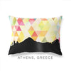 Athens Greece geometric skyline - Pillow | Lumbar / Yellow - Geometric Skyline