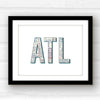 Atlanta Georgia Airport code - 5x7 Unframed Print - Airport Code