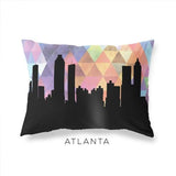 Atlanta Georgia geometric skyline - Pillow | Lumbar / RebeccaPurple - Geometric Skyline