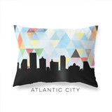 Atlantic City New Jersey geometric skyline - Pillow | Lumbar / LightSkyBlue - Geometric Skyline
