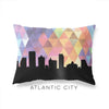 Atlantic City New Jersey geometric skyline - Pillow | Lumbar / RebeccaPurple - Geometric Skyline