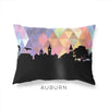 Auburn Alabama geometric skyline - Pillow | Lumbar / RebeccaPurple - Geometric Skyline