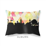 Auburn Alabama geometric skyline - Pillow | Lumbar / Yellow - Geometric Skyline
