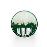 Auburn Alabama map coaster set | sandstone coaster set in 5 colors - Set of 2 / Green - City Road Maps