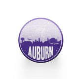 Auburn Alabama map coaster set | sandstone coaster set in 5 colors - Set of 2 / Purple - City Road Maps