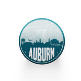 Auburn Alabama map coaster set | sandstone coaster set in 5 colors - Set of 2 / Teal - City Road Maps