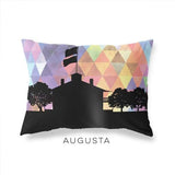 Augusta Georgia geometric skyline - Pillow | Lumbar / RebeccaPurple - Geometric Skyline