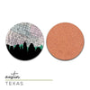 Austin Texas city skyline with vintage Austin map - City Map Skyline