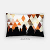 Austin Texas geometric skyline - Pillow | Lumbar / Chocolate - Geometric Skyline