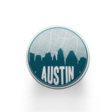 Austin Texas map coaster set | sandstone coaster set in 5 colors - Set of 2 / Teal - City Road Maps
