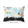 Baghdad Iraq geometric skyline - Pillow | Lumbar / LightSkyBlue - Geometric Skyline