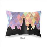 Bali Indonesia geometric skyline - Pillow | Lumbar / RebeccaPurple - Geometric Skyline