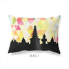 Bali Indonesia geometric skyline - Pillow | Lumbar / Yellow - Geometric Skyline