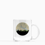 Baltimore Maryland city skyline with vintage Baltimore map - City Map Skyline
