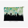 Baltimore Maryland geometric skyline - 5x7 Unframed Print / Green - Geometric Skyline