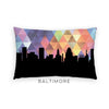 Baltimore Maryland geometric skyline - Pillow | Lumbar / RebeccaPurple - Geometric Skyline