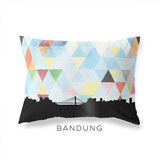 Bandung Indonesia geometric skyline - Pillow | Lumbar / LightSkyBlue - Geometric Skyline