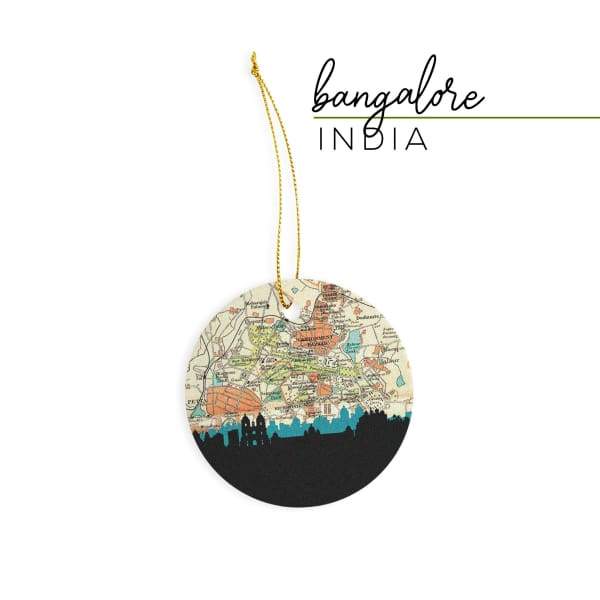 Bangalore, India city skyline with vintage Bangalore map | wanderlust ...