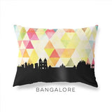 Bangalore India geometric skyline - Pillow | Lumbar / Yellow - Geometric Skyline