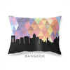 Bangkok Thailand geometric skyline - Pillow | Lumbar / RebeccaPurple - Geometric Skyline