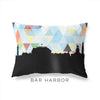 Bar Harbor Maine geometric skyline - Pillow | Lumbar / LightSkyBlue - Geometric Skyline