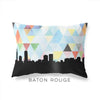 Baton Rouge Louisiana geometric skyline - Pillow | Lumbar / LightSkyBlue - Geometric Skyline