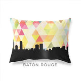 Baton Rouge Louisiana geometric skyline - Pillow | Lumbar / Yellow - Geometric Skyline